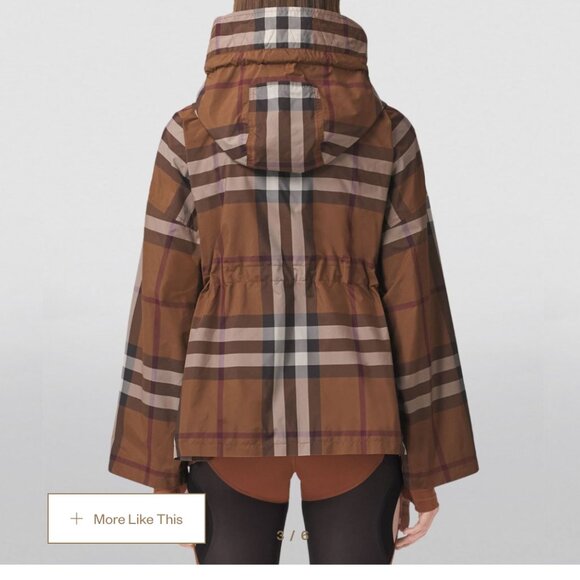 Burberry Bacton Check Lightweight Jacket Women Size 6 - Picture 5 of 16